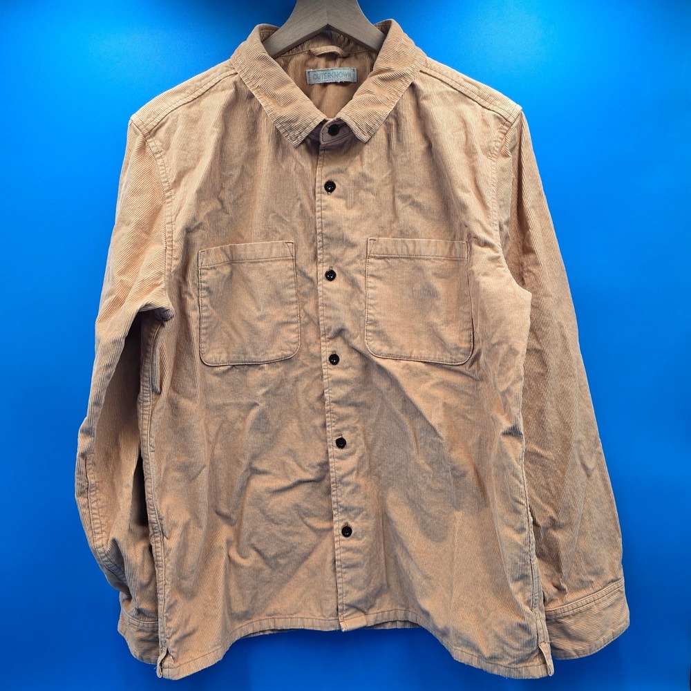 Outerknown Townes Corduroy Shirt‎ Jacket Tan Men's Large Organic Cotton Shacket